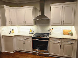 Under cabinet LED lighting installation